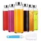 thumbnail image 1 of Botellas de Agua de Vidrio Luxfuel Transparentes 530 mL con Tapa de Acero Inoxidable, 1 of 8