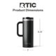 thumbnail image 5 of Taza térmica de viaje RTIC Road Trip 600 ml con revestimiento cerámico y acero inoxidable, 5 of 7