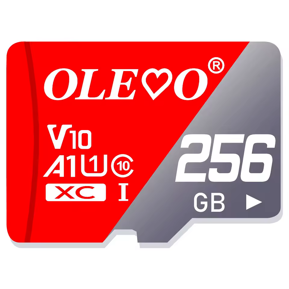 thumbnail image 1 of Tarjeta Memoria Micro SD Olevo 256 GB Original A1, Clase 10, 1 of 3