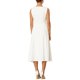 thumbnail image 3 of INSPIRE CHIC Vestido Formal Elegante sin Mangas para Mujer, con Fruncido, Cintura Alta, Línea A, Vestidos de Trabajo L Blanco, 3 of 5