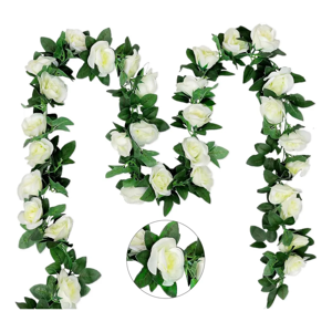 Genérico - Flores Artificiales 10 Pzs Rosas Enredadera