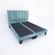 thumbnail image 1 of Cama 2 Plazas Con Respaldo y bases divididas de 150 X 190cm Tapizada en Felpa Turquesa Claro, 1 of 5