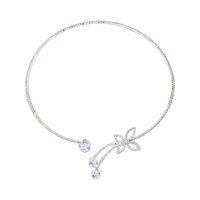 Magideal - Gargantilla Abierta Con Diamantes De Imitación Creativos, Adornos Lujosos Para Mujer, Moda