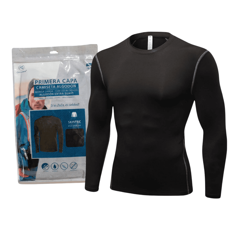 Genérico - Camiseta Primera Capa Algodón Invierno Deportiva