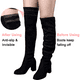 thumbnail image 3 of Correas para botas, 1 par de correas ajustables y reutilizables para botas de rodilla con 10 pegatinas de cinta adhesiva antideslizante que evitan que las botas se caigan., 3 of 7