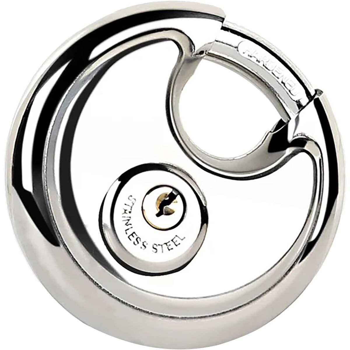 Genérico - Candado Disco Acero Inoxidable 70mm Alta Seguridad Llave