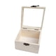 thumbnail image 2 of Caja De Madera Natural Lisa Caja De Almacenamiento De Madera Sin Pintar Tapa De Vidrio 20x20x12cm, 2 of 5