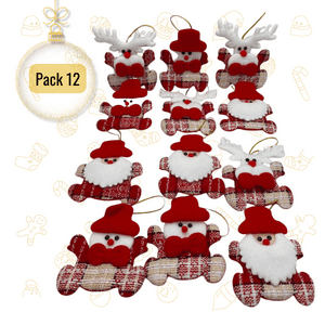 Genérico - Pack 12 Adornos Surtidos Para Árbol De Navidad Decoración Navidad 2025
