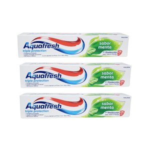 Pack 3 Pasta Dental Aquafresh Sabor Menta 158G