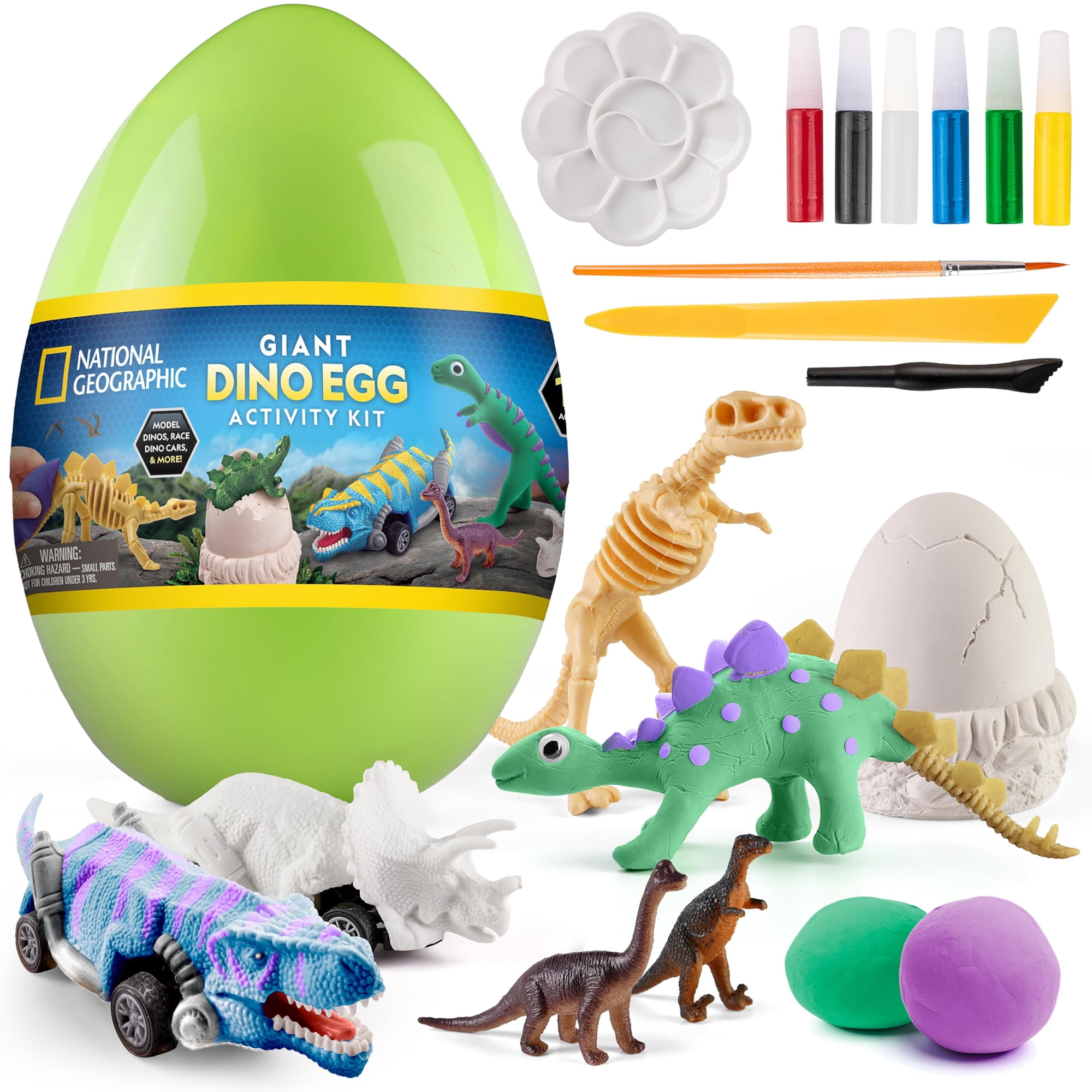 Blue Marble - Kit De Actividades De National Geographic Con Forma De Huevo De Dinosaurio Gigante Para Más De 15 Manualidades