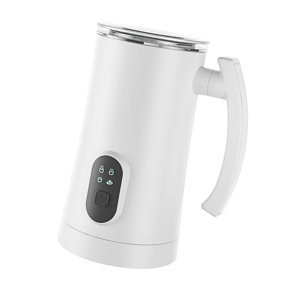 Magideal - Espumador De Leche Instantáneo, Espuma Caliente Y Fría Automática, Espumador De Leche Eléctrico De Acero Inoxidable, Calentador De Leche Automático Pa