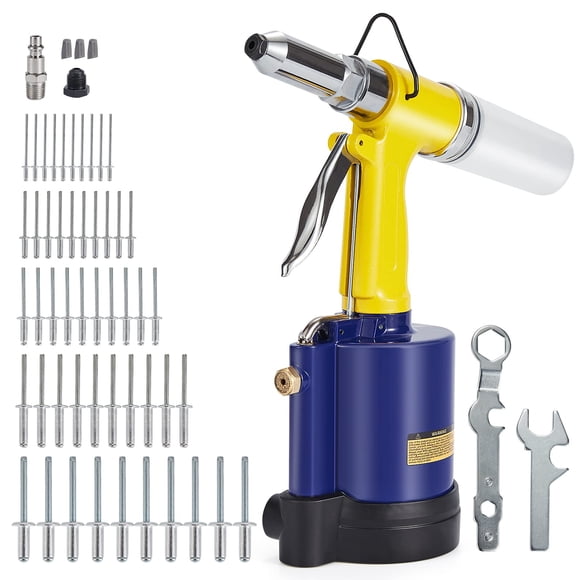 Remachadora Neumática RZX Herramienta de Aire Kit Capacidad 3/32"-1/4"