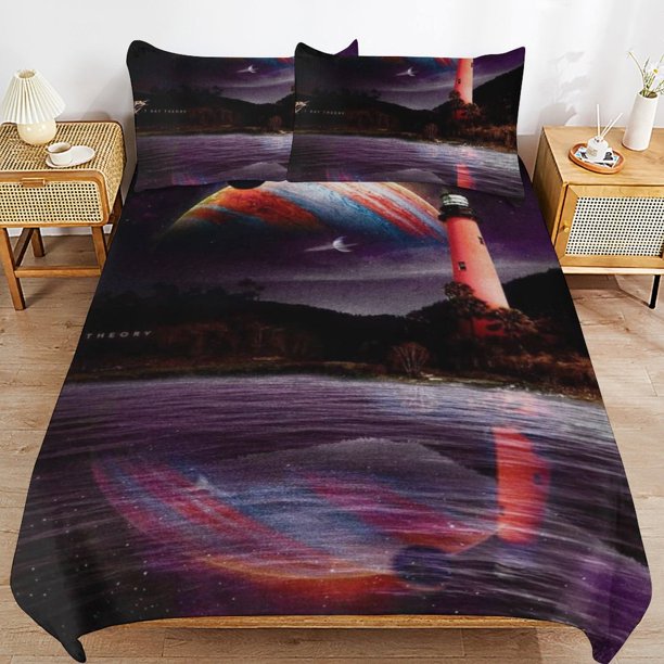 Rod Wave Bedding Set Duvet Cover Comfortable and Lightweight Cartoon Bedding 3 Piece Bed Set