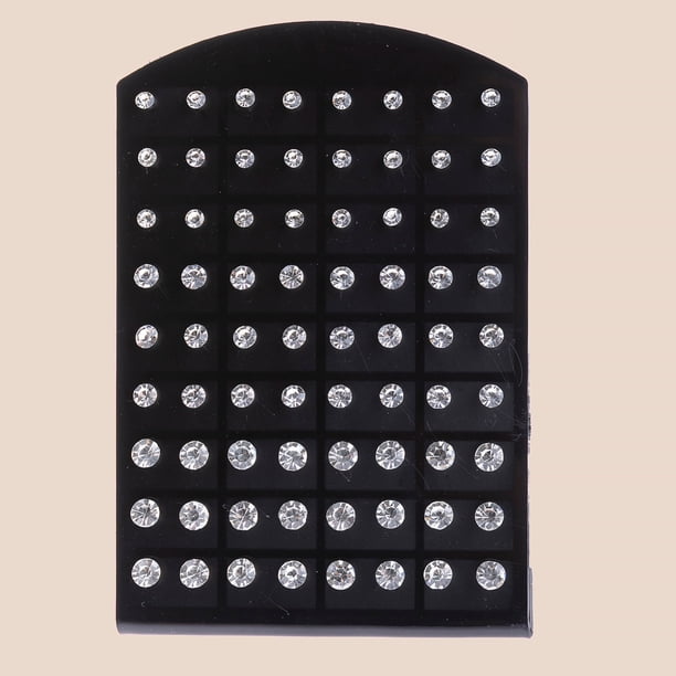 36pcs Mixed Sizes Rhinestone Stud Earrings - A Sparkling Crystal Earrings Set for Weddings & Parties!