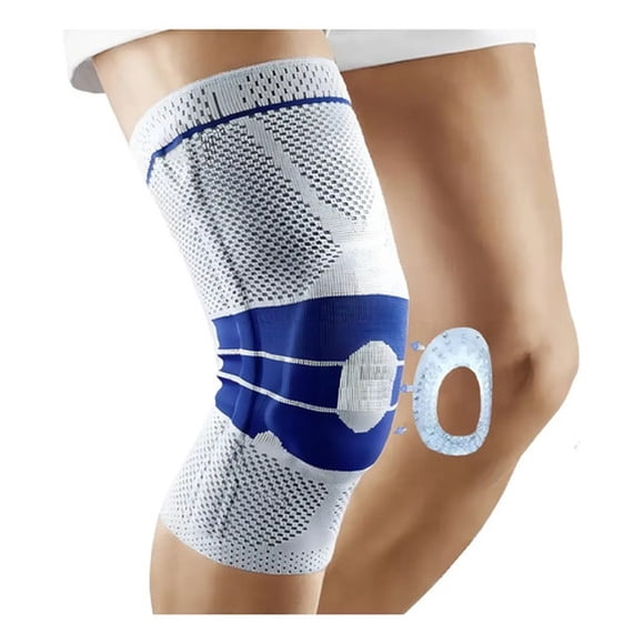 Rodillera Estabilizadora Deportiva Marin Con Soporte Lateral Para Menisco Y Ligamentos Gris/azul Unica