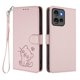 thumbnail image 1 of Funda Billetera con Relieve de Gato para Motorola Edge 50 5G, Rosa, 1 of 6