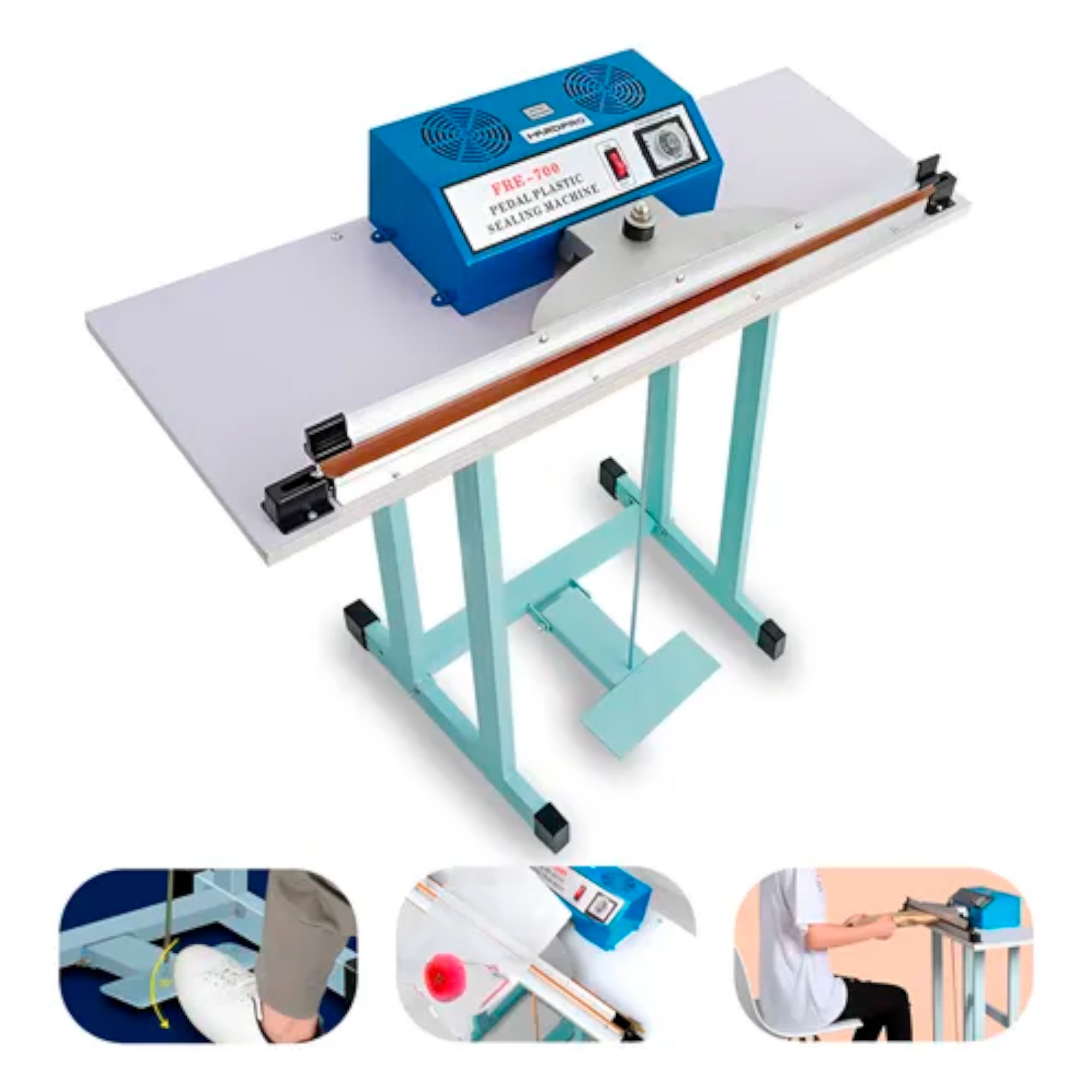 Selladora Cortadora De Bolsas De 70cm Hardpro Con Pedal 700w