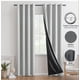 thumbnail image 3 of Xiao Hua 2 cortinas opacas de 99 x 201 cm, con forro opaco aislante negro, cortinas aislantes para privacidad en verano, lavables a máquina, color negro., 3 of 3