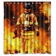 thumbnail image 1 of Cortina de ducha de bomberos y fuego, juego de cortina de baño con ganchos, tamaño 66 x 72 pulgadas, 1 of 3