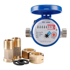 Genérico - Medidor De Flujo Agua Fría 1/2 Pulgada 15Mm Jardín Y Hogar