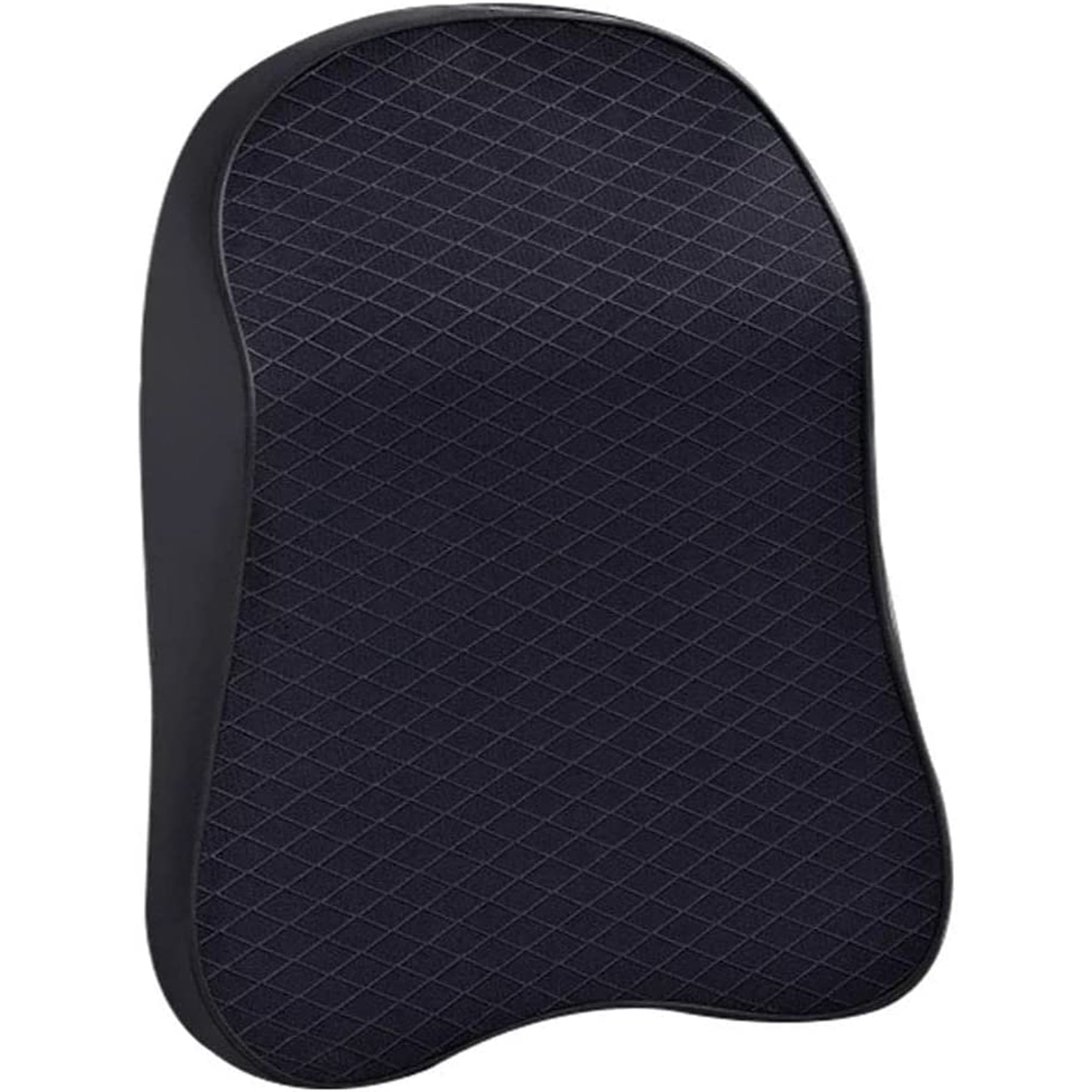 Xmhytop Paquete De 1 Almohadas Cervicales Para Coche, Espuma Viscoelástica 100%, Funda Transpirable Retirable, Ergonómica, Correa Ajustable, Negro