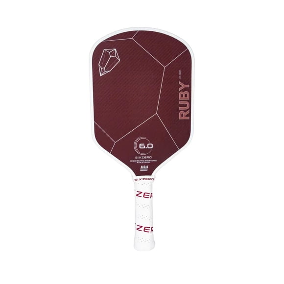 Pala de Pickleball Six Zero Ruby Fibra de Aramida Núcleo de 16 mm