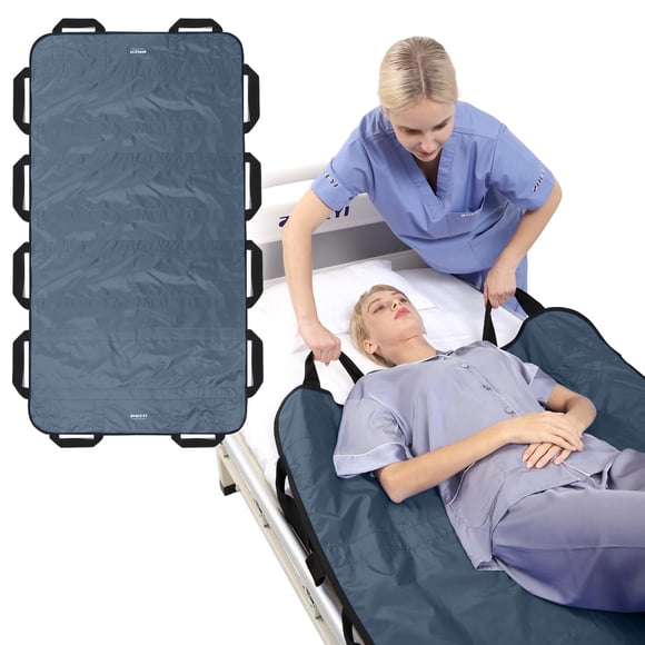 Almohadilla de cama ZHEEYI 160 cm x 102 cm con asas lavables gris