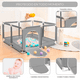 thumbnail image 4 of Corral de Seguridad Bebe Con Aro 126x126 Cm. Gris, 4 of 4