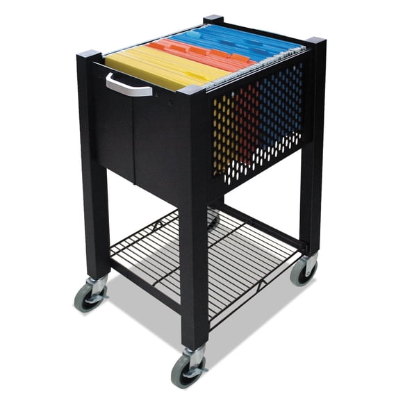 Carrito de archivos Vertiflex Instacart Sidekick Deskside Metal Black