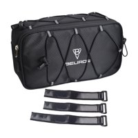 Magideal - Bolsa Para Manillar De Bicicleta, Bolsa Frontal Para Bicicleta De Montaña, Bicicleta De Carretera, Viaje En Bicicleta Con Cordón Elástico, Bolsa Para Negro 4.3L