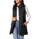 thumbnail image 4 of INSPIRE CHIC Chaleco Largo Acolchado para Mujer con Cuello Alto Sin Mangas Chaquetas Ligeras Chaleco Acolchado Abrigo Cálido M Negro, 4 of 6