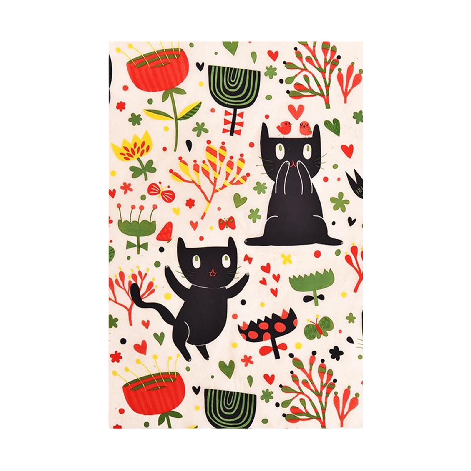 Bothyi - Calcomanía De Cerámica Aplique Esmalte Calcomanía Calcomanía Al Agua Underglaze Flor Papel Gato