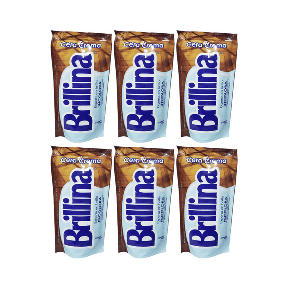 Pack 6 Ceras en Crema Brillina Incolora Color 340ml