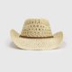 thumbnail image 2 of Sombrero Vaquero Tejido Estilo Cowboy Playa, Festival, Moda crema Talla Única, 2 of 4