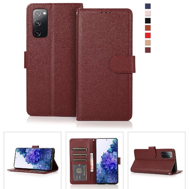Funda Cartera para Samsung Galaxy S20 FE 5G con Tarjetero, Soporte y Cordón - Protección Rojo