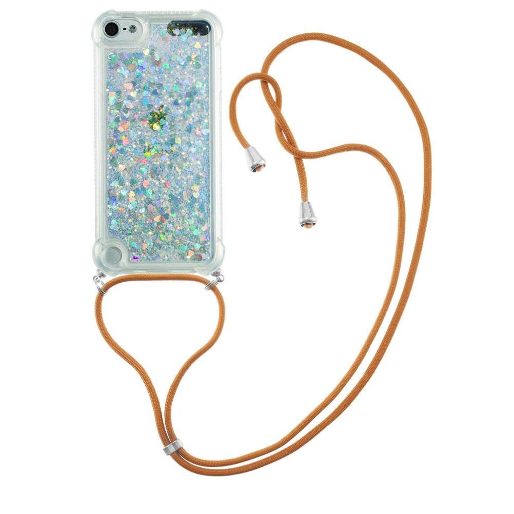 Funda Foxdock Para Ipod Touch 7/6/5 Con Cuerda Ajustable, Brillo Líquido, Protección Antigolpes Y Lente – Ideal Para Regalo
