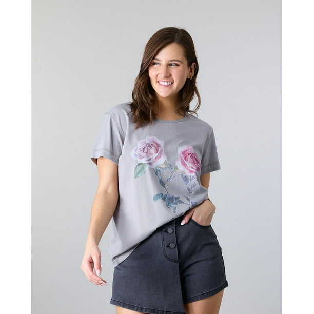 Polera Mujer Algodón Rose Polemic
