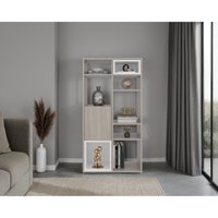 Tuhome - Biblioteca 1 Puerta Momi 120X61,6X30 Cm Bardolino Y Blanco