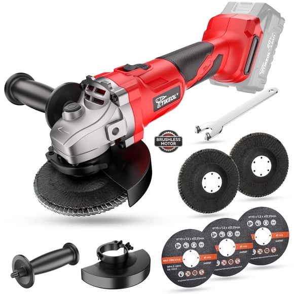 Amoladora Angular Tikeol 4.5" Sin Escobillas 8000 RPM Inalámbrica