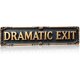 thumbnail image 1 of Letrero decorativo salida dramática aluminio 10x40 cm decoración pared 2D plano ornamentado humorístico espacio entretenimiento hogar, 1 of 7