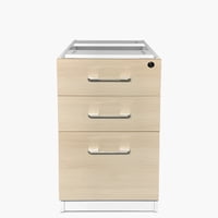 Form Office - Cajonera Melamina Pedestal Natura/Blanco