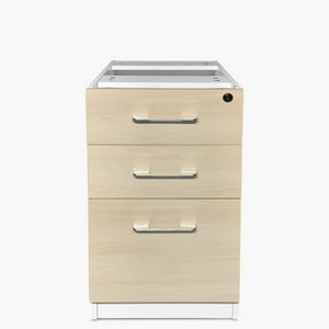 Form Office - Cajonera Melamina Pedestal Natura/Blanco