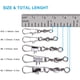 thumbnail image 5 of 200 piezas de accesorios de pesca giratorios a presión de barril, equipo de pesca de primera calidad con conectores giratorios con rodamientos de bolas para señuelos de pesca de conexión rápida, 5 of 7