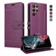 thumbnail image 1 of Premium Wallet Case for Samsung Galaxy S24 Ultra with Card Slots & Kickstand, Flip Cover Purple, 1 of 6