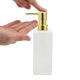 thumbnail image 3 of Unique Bargains 1 Pc Dispensador de Jabón Clásico Cuadrado para Lavanderías Hoteles 350ml Tono Dorado Blanco, 3 of 6