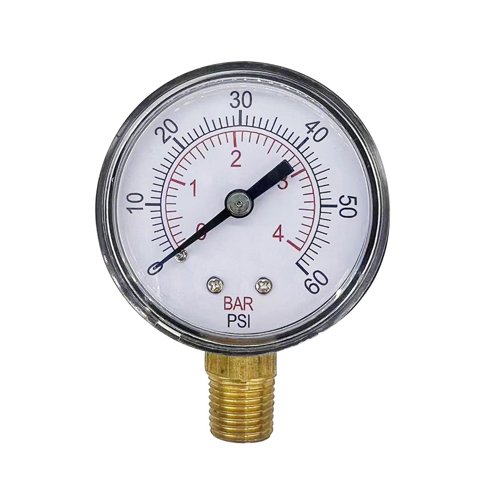 Magideal - Manómetro De Lixiviación Para Piscinas, Reparación De Montaje Inferior, Indicador De Presión De Lixiviación Limpia, Accesorios Para Piscinas Para Spas