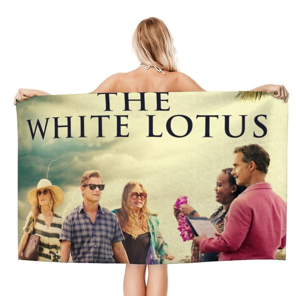 El Loto Blanco Toalla de playa de secado rápido con diseño temático, regalo para mujeres y niñas, ideal para cumpleaños, fans, amantes de la música, uso en la playa o al aire libre, 78 × 180 cm