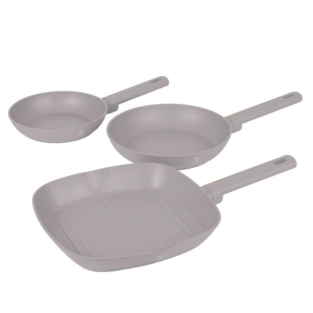Set De Sartenes 3 Pzs - BERLINGER HAUS, Línea Taupe, Antiadherente.