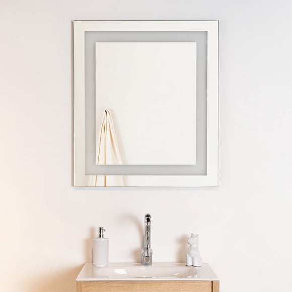 Espejo Torino Rectangular 75x65 Cm Diseño En Sandblasting