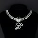 thumbnail image 4 of Stylish Hip Hop Cuban Butterfly Necklace with White Letter Initials, 4 of 5